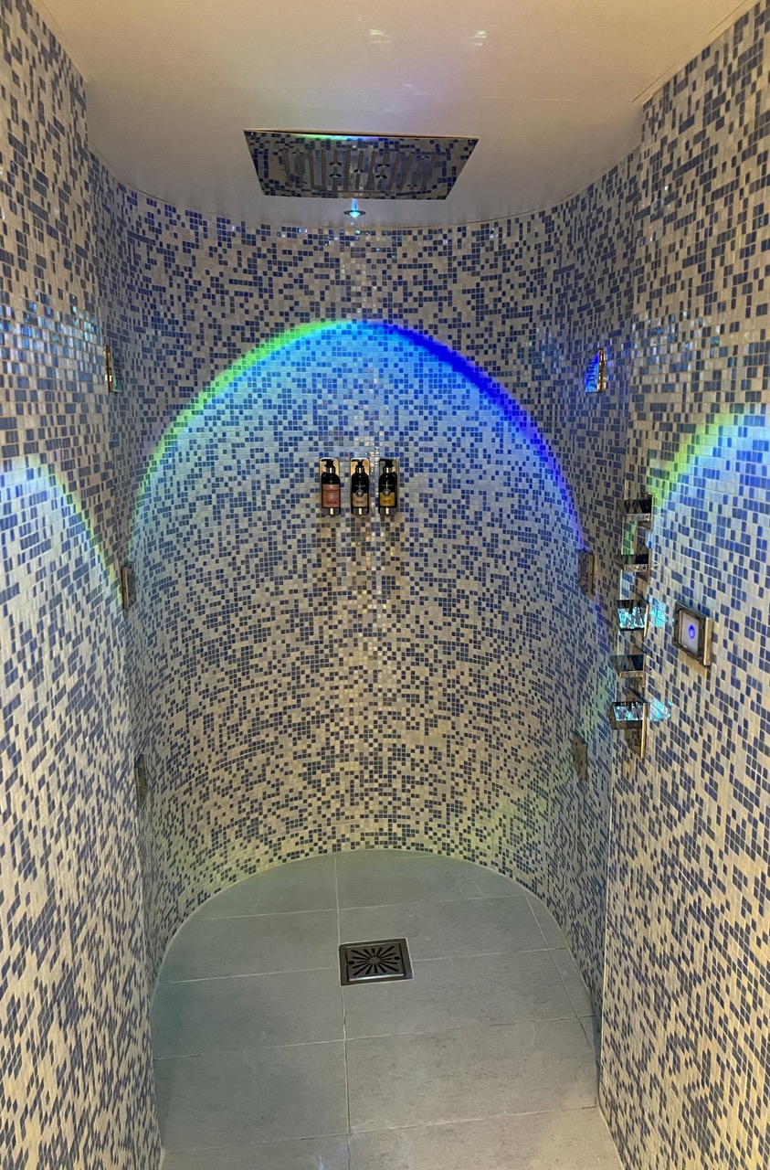Therapy shower in the spa aboard WIndstar Cruises Star Class Ships