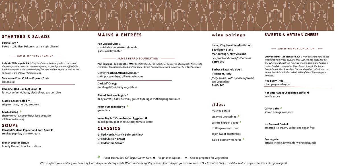 Amphora Dinner Menu 2