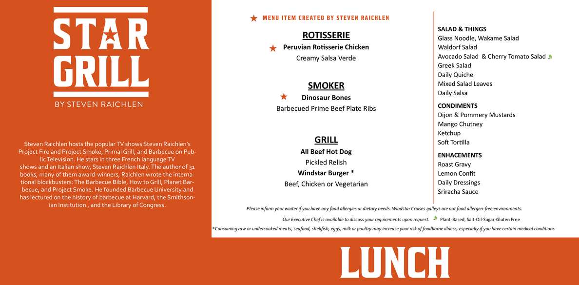 Star Grill Lunch 1 Menu