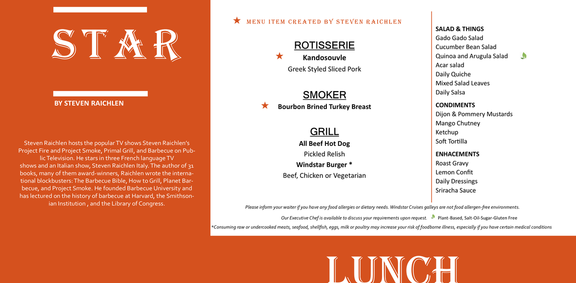 Star Grill Lunch 4 Menu